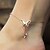 cheap Body Jewelry-Anklet feet jewelry Ladies Luxury Fashion Women&#039;s Body Jewelry For Wedding Daily Cubic Zirconia 18K Gold Plated Rose Gold Synthetic Gemstones Butterfly Animal Golden / Titanium Steel
