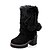 cheap Women&#039;s Boots-Women&#039;s Leatherette Fall / Winter Comfort / Snow Boots Boots Walking Shoes Chunky Heel Round Toe Pom-pom White / Black / Gray