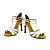 Χαμηλού Κόστους Latin Παπούτσια-Γυναικεία Παπούτσια χορού λάτιν / Παπούτσια σάλσα Δερματίνη Πέδιλα Αγκράφα Προσαρμοσμένο τακούνι Εξατομικευμένο Παπούτσια Χορού Ασημί /
