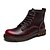 cheap Men&#039;s Boots-Men&#039;s Shoes Leather Winter Fall Combat Boots Comfort Boots Walking Shoes Lace-up for Casual Office &amp; Career Outdoor Black Gray Red Light