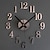 abordables Horloges Murales-Moderne contemporain / Rétro Acrylique / Verre / Métal Rond Nouveauté / Vacances / Inspiré Intérieur / Extérieur AA Décoration Horloge murale Analogique Relief Non