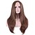お買い得  トレンドの合成ウィッグ-女性 人工毛ウィッグ キャップレス ストレート ベージュ バング付き ナチュラルウィッグ コスチュームウィッグ