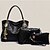 お買い得  バッグセット-女性用 バッグ PUレザー バッグセット 3個の財布セット クロコダイル バッグセット アウトドア ワイン ホワイト ブラック ブルー