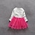 cheap Dresses-Toddler Infant Girls&#039; Bow Going out Solid Colored Long Sleeve Dress Wine