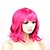 abordables Pelucas sintéticas de moda-peluca sintética onda natural kardashian peluca de onda natural rosa corto rojo pelo sintético rosa de mujer