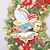 cheap Christmas Decorations-2Pcs Random A Pair Merry Christmas Flocking Santa Claus Head 3D Wall Stickers Wall Decals  Design is Random