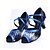 cheap Latin Shoes-Women&#039;s Dance Shoes Latin Shoes / Jazz Shoes / Dance Sneakers Sneaker Chunky Heel Customizable Blue / Gold / Leather / Practice