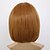 abordables Perruques Synthétiques Sans Bonnet-Perruque Synthétique Droit Droite Bob Coupe Carré Perruque Auburn Cheveux Synthétiques Femme Marron