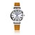 billige Trendy klokker-Dame Moteklokke Armbåndsur Quartz 30 m Vannavvisende Lær Band Analog Fritid Svart / Hvit / Brun - Svart Brun Svart / Sølv