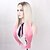 cheap Synthetic Lace Wigs-Synthetic Lace Front Wig Straight Straight Lace Front Wig Pink Long Pink Natural Black Synthetic Hair Women&#039;s Ombre Hair Natural Hairline Pink