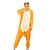 halpa Kigurumi-pyjamat-Aikuisten Kigurumi-pyjama Lohikäärme Pyjamahaalarit Velvet Mink Oranssi Cosplay varten Miehet ja naiset Animal Sleepwear Sarjakuva Festivaali / loma Puvut