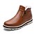 baratos Botas para Homem-Masculino-Mocassins e Slip-Ons-Conforto-Rasteiro-Preto Cinzento Castanho Escuro-Couro Ecológico-Casual