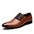 cheap Men&#039;s Oxfords-Men&#039;s Oxfords Spring / Fall / Winter Flat Heel Round Toe Formal Shoes Wedding Party &amp; Evening Office &amp; Career Lace-up Leather Dark Brown / Black / Yellow