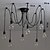 abordables Éclairages grappe-8 lumières 120CM Style de bougie Lustre Métal Finitions Peintes 110-120V 220-240V