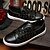 abordables Zapatillas de hombre-Hombre Zapatillas de deporte Exterior Casual Primavera Otoño Invierno Con Cordón Tacón Plano Confort PU Morrón Oscuro Negro Blanco