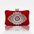 economico Clutch e borsette da sera-Per donna Crystal / Rhinestone Velluto Borsa da sera Sacchetti di sera di cristallo del Rhinestone Tinta unita Nero / Rosso