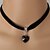 cheap Necklaces &amp; pendants-Choker Necklace Pendant Necklace For Women&#039;s Onyx Crystal Party Wedding Casual Crystal Lace Heart Black / Tattoo Choker Necklace