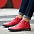 abordables Zapatillas de hombre-Hombre Zapatos Semicuero Primavera Verano Otoño Invierno Confort Zapatillas de deporte Para Casual Negro Rojo