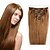 cheap Clip in Hair Extensions-Febay Clip In Human Hair Extensions Straight Human Hair Light Blonde