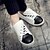 abordables Zapatillas de hombre-Hombre Zapatillas de deporte Exterior Casual Primavera Otoño Invierno Con Cordón Tacón Plano Confort PU Morrón Oscuro Negro Blanco