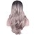 cheap Synthetic Trendy Wigs-capless long body wave medium side bang synthetic wigs for women ombre black grey heat resistant cosplay wigs with free hair net