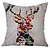 cheap Christmas Decorations-1 pcs Cotton Linen Pillow Case, Holiday Accent / Decorative