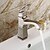 olcso Fürdőszobai mosdócsapok-Bathroom Sink Faucet - Standard Nickel Brushed Centerset Single Handle One HoleBath Taps / Brass