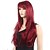 cheap Synthetic Trendy Wigs-Synthetic Wig Wavy Wavy With Bangs Monofilament L Part Wig Long Dark Wine Synthetic Hair Women&#039;s Heat Resistant Red