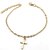 billige Religiøse smykker-Dame Ankel Kors Damer Personaliseret Europæisk minimalistisk stil Ankel Smykker Guld / Sølv Til Bryllup