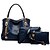 cheap Bag Sets-Women&#039;s Bags PU Leather Bag Set 3 Pcs Purse Set Crocodile Bag Sets Outdoor Wine White Black Blue