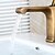 billige Klassisk-Baderom Sink Tappekran - Forskyll / Foss / Utbredt Antikk Kobber Centersat Enkelt Håndtak Et HullBath Taps