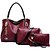 cheap Bag Sets-Women&#039;s Bags PU Leather Bag Set 3 Pcs Purse Set Crocodile Bag Sets Outdoor Wine White Black Blue