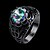 cheap Rings-Band Ring Cubic Zirconia Simulated Black Zircon Titanium Steel Flower Ladies Personalized Fashion 6 7 8 / Women&#039;s