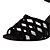 זול נעליים לטיניות-בגדי ריקוד נשים נעליים לטיניות / נעלי ג&#039;אז / נעלי סלסה עדרים / דמוי עור אבזם סנדלים / עקבים אבזם עקב מותאם מותאם אישית נעלי ריקוד שחור / בבית / הצגה / אימון / מקצועי
