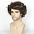 cheap Synthetic Lace Wigs-Synthetic Wig Curly Curly With Bangs Wig Short Brown Synthetic Hair Men&#039;s Highlighted / Balayage Hair Brown StrongBeauty