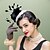 cheap Fascinators-Flax / Feather Kentucky Derby Hat / Fascinators / Hats with 1 Wedding / Special Occasion / Casual Headpiece