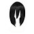 billige Halloween Wigs-Attack on Titan Mikasa Ackermann Cosplay-parykker Herre Dame 14 tommers Varmeresistent Fiber Anime Wig / Parykker / Parykker