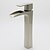 cheap Bathroom Sink Faucets-Bathroom Sink Faucet - Waterfall Nickel Brushed Centerset Single Handle One HoleBath Taps