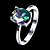 voordelige Ring-Dames Ring / Verlovingsring - Zirkonia, Kubieke Zirkonia Luxe, Eenvoudige Stijl, Kleurrijk 6 / 7 / 8 Zilver Voor Bruiloft / Feest / Dagelijks