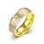 preiswerte Ringe für Herren-Herrn Ring Verlobungsring Golden Edelstahl vergoldet Personalisiert Europäisch Erste Schmuck Hochzeit Party Schmuck Alphabet Form
