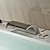olcso Fürdőszobai mosdócsapok-Fürdőszoba mosogató csaptelep - LED / Vízesés Nikkel bevonatos Elterjedt Két fogantyú három lyukBath Taps / Bronz