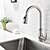 cheap Kitchen Faucets-Kitchen faucet - Single Handle One Hole Nickel Brushed Pull-out / ­Pull-down / Tall / ­High Arc Vessel Antique Kitchen Taps