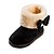 abordables Chaussures filles-Fille Bottes Bottes de neige Bottes à la Mode Confort Printemps Automne Hiver Fourrure Similicuir Marche Décontracté Plateforme Noir