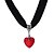 abordables Colliers et pendentifs-Collier ras du cou Collier ras de cou tatouage For Femme Cristal Soirée Mariage Décontractée Cristal Tissu Cœur Noir