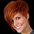abordables Perruques Synthétiques Sans Bonnet-Perruque Synthétique Droit Droite Avec Frange Perruque Marron Cheveux Synthétiques Femme Rouge