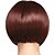 cheap Synthetic Trendy Wigs-Synthetic Wig Straight Yaki Straight Yaki Bob With Bangs Wig Dark Brown#2 Synthetic Hair Women&#039;s Red