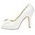 cheap Wedding Shoes-Women&#039;s Heels Stiletto Heel Peep Toe Wedding Dress Party &amp; Evening Crystal Stretch Satin Summer White / Black / Purple