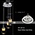 cheap Island Lights-3-Light 25 cm LED Pendant Light Glass Glass Cluster Chrome Modern Contemporary 110-120V / 220-240V