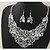 billiga Jewelry Set-Dam Smycken Set Strass Lyx Statement-smycken Mode Europeisk Party Dagligen Diamantimitation 1 Halsband 1 Par Örhängen