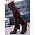 billige Damestøvler-Dame Støvler Komfort Kashmir Vinter Avslappet Gange Komfort Kombinasjon Stiletthæl Svart Grå Mørkebrun 5 - 7 cm